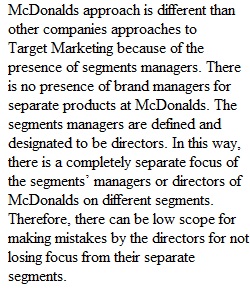 McDonalds Targeting Marketing Strategy